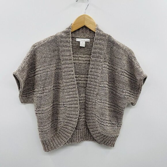 Lucy & Laurel Womens Medium Short Sleeve Open Front Cardigan Sweater Bolero 086 - Picture 1 of 5
